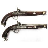 A BRACE OF INDIAN NATIVE OFFICER'S OR NON-COMMISSIONED OFFICER'S PERCUSSION CAVALRY PISTOLS,