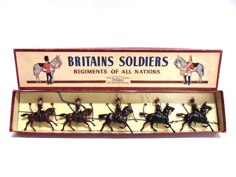 A BRITAINS REGIMENTS OF ALL NATIONS SET NO.2075, 7TH QUEEN'S OWN HUSSARS generally good condition,