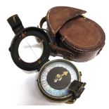 A GREAT WAR BRITISH PRISMATIC MARCHING COMPASS by French Ltd, of Verner's pattern, serial number