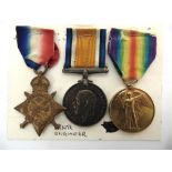 A GREAT WAR TRIO OF MEDALS TO ENGINEER G. JOHNSON, ROYAL NAVAL RESERVE comprising the 1914-15