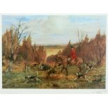 AFTER T IVESTER LLOYD Huntsman with hounds, limited edition print, No. 337/375, signed and