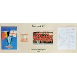 FOOTBALL - AUTOGRAPHS, LIVERPOOL A 1978 European Champions montage, comprising sixteen signatures on