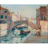 * FIORAVANTI (ITALIAN, EARLY 20TH CENTURY) 'Chioggia', oil on panel, signed and dated '1926' lower