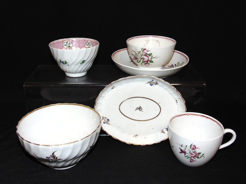 A COLLECTION OF COALPORT CERAMICS comprising teabowl and saucer with matching cup with painted