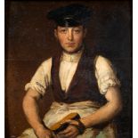 BRITISH SCHOOL (19TH CENTURY) Portrait of a male domestic servant, oil on panel, unsigned, 20.5cm