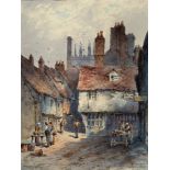 THOMAS (TOM) DUDLEY (BRITISH, 1857-1935) 'Newgate, York', watercolour, titled lower left, signed and