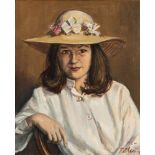 * PETLEY (BRITISH, 20TH CENTURY) 'A E L', portrait of a young lady, titled, signed and dated '19]79'