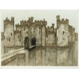 VALERIE THORNTON (BRITISH, 1931-91) 'Bodiam Castle', etching and aquatint, limited edition 94/250,