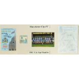 FOOTBALL - AUTOGRAPHS, MANCHESTER CITY A 1981 F.A. Cup Finalists montage, comprising seventeen