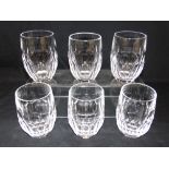 A SET OF SIX WATERFORD CRYSTAL 'CURRAGHMORE' TUMBLERS 11.5cm high