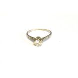 A MID 20TH CENTURY DIAMOND SOLITAIRE RING The round brilliant approx. approx. 0.60cts, claw set