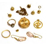 A COLLECTION OF COSTUME AND SEMI-PRECIOUS GEM-SET JEWELLERY to include; various tigers eye jewels; a