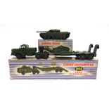 TWO DINKY MODEL MILITARY VEHICLES comprising a No.660, Thorneycroft Mighty Antar Tank Transporter,