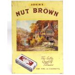 AN ADKIN'S NUT BROWN TOBACCO PRINTED SHOWCARD 'The Extra Quality Tobacco FOR PIPE OR CIGARETTE',