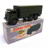 A DINKY NO.622, FODEN 10-TON ARMY TRUCK olive drab green with matching ridged hubs, excellent