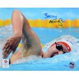 SWIMMING - AUTOGRAPH, REBECCA ADLINGTON, O.B.E. (B.1989) A London 2012 Olympics official colour