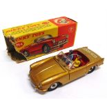 A DINKY NO.114, TRIUMPH SPITFIRE gold, complete with driver (seat-belted) and passenger figures,