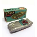 A CORGI NO.151, LOTUS MARK 11 LE MANS RACING CAR silver, racing number '7', fair condition, boxed,