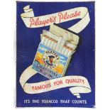 A PLAYER'S NAVY CUT CIGARETTES PRINTED SHOWCARD 'Player's Please / FAMOUS FOR QUALITY / IT'S THE