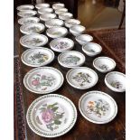 PORTMEIRION BOTANIC GARDEN: a collection of plates and bowls comprsing: 12 dinner plates 27cm