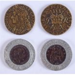 IRELAND - JAMES II, 'GUNMONEY' SHILLING, JULY 1689 31mm diameter; together with a McMillan of