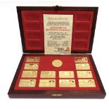 A POBJOY MINT 'THE CHURCHILL YEARS' CENTENARY OF SIR WINSTON CHURCHILL COMMEMORATIVE SET 22ct gold