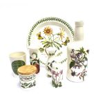 A COLLECTION OF PORTMEIRION CERAMICS including a bottle vase 24cm high; plate 27cm diameter;