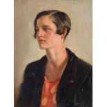 ARTHUR ROYCE BRADBURY (BRITISH, 1892-1977) Portrait of a young lady, oil on board, signed and