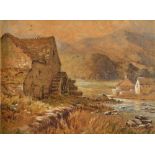 STANLEY JAY (BRITISH, LATE 19TH / EARLY 20TH CENTURY) Watermills in an upland landscape, a pair,