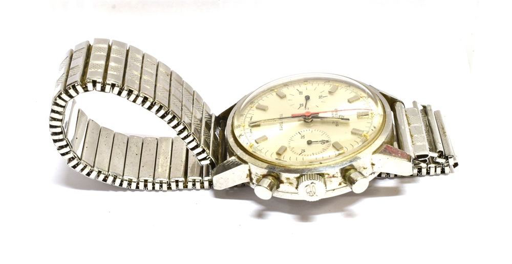 BREITLING, TOP TIME, A GENTLEMAN'S VINTAGE STAINLESS STEEL CHRONOGRAPH ROUND BRACELET WATCH ref; - Image 2 of 3