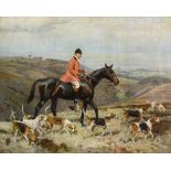 AFTER AG HAIGH Sir Dennis Boles, Master of the West Somerset Fox Hounds, a colour print, with hounds