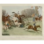 FATER J POLLARD St Albans Steeple Chase, colour print, 45 x 55cm; and after Henry Hall, Glengarry, a