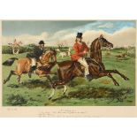 AFTER JOHN LEECH No Consequence and Gone Way, pair of humorous colour hunting prints, signed and