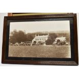 THORNCOMBE HOUSE, BICKNOLLER, SOMERSET - A RARE PERIOD BLACK & WHITE PHOTOGRAPHIC PRINT OF A CAR