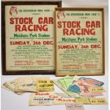 STOCK CAR RACING MATCHAM'S PARK STADIUM, HURN ROAD, RINGWOOD, NR. BOURNEMOUTH Two 1950's Stock Car