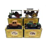 FOUR MATCHBOX 'MODELS OF YESTERYEAR' comprising a No.5, 1929 4 1/2 Litre Bentley, green, racing