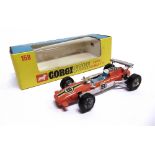 A CORGI NO.158, LOTUS-CLIMAX FORMULA 1 orange over white, racing number 8, mint and boxed, the box