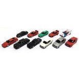 ELEVEN 1/43 SCALE MODEL CARS by Minichamps, Schuco and others, each with replacement static