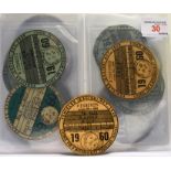 A COLLECTION OF THIRTY-SEVEN 1960'S VEHICLE ROAD TAX DISCS (1960 TO 1969) 6 x 1960, 4 x 1961, 3 x