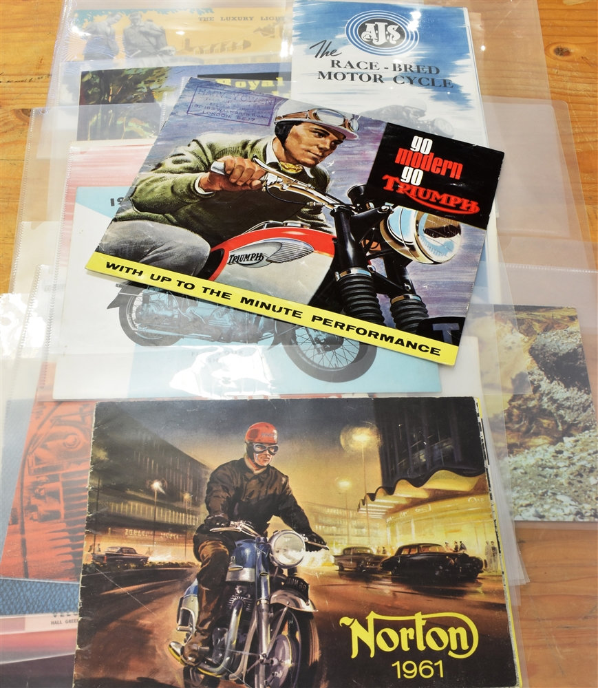 A COLLECTION OF SEVENTEEN ORIGINAL 1950S / 1960'S MOTORCYCLE SALES LEAFLETS including The Douglas - Image 2 of 2