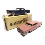 [WHITE METAL]. TWO BROOKLIN MODEL CARS comprising a No.BRK11, 1956 Lincoln Continental Mk II