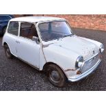 AUSTIN MINI 1000 Registration FLG 368K, a good early 1970s model in white, original condition