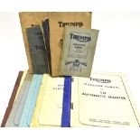 (MOTORCYCLE BOOKS) TRIUMPH MOTORCYCLES - SIX TRIUMPH REPLACEMENT PARTS CATALOGUES including No.4 'C'