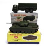 TWO DINKY MODEL MILITARY VEHICLES comprising a No.622, Foden 10-Ton Army Truck, olive drab with