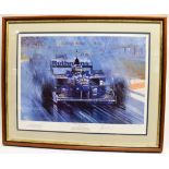 NICHOLAS WATTS (BRITISH, CONTEMPORARY) 'The Making of a Champion', Damon Hill in the Rothmans