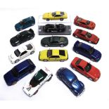 FOURTEEN 1/43 SCALE MODEL CARS by Auto Art, Minichamps and others, each with replacement static