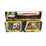 THREE CORGI MODEL VEHICLES comprising a No.1152, Mack Truck Petrol Tanker, white and red, near mint,