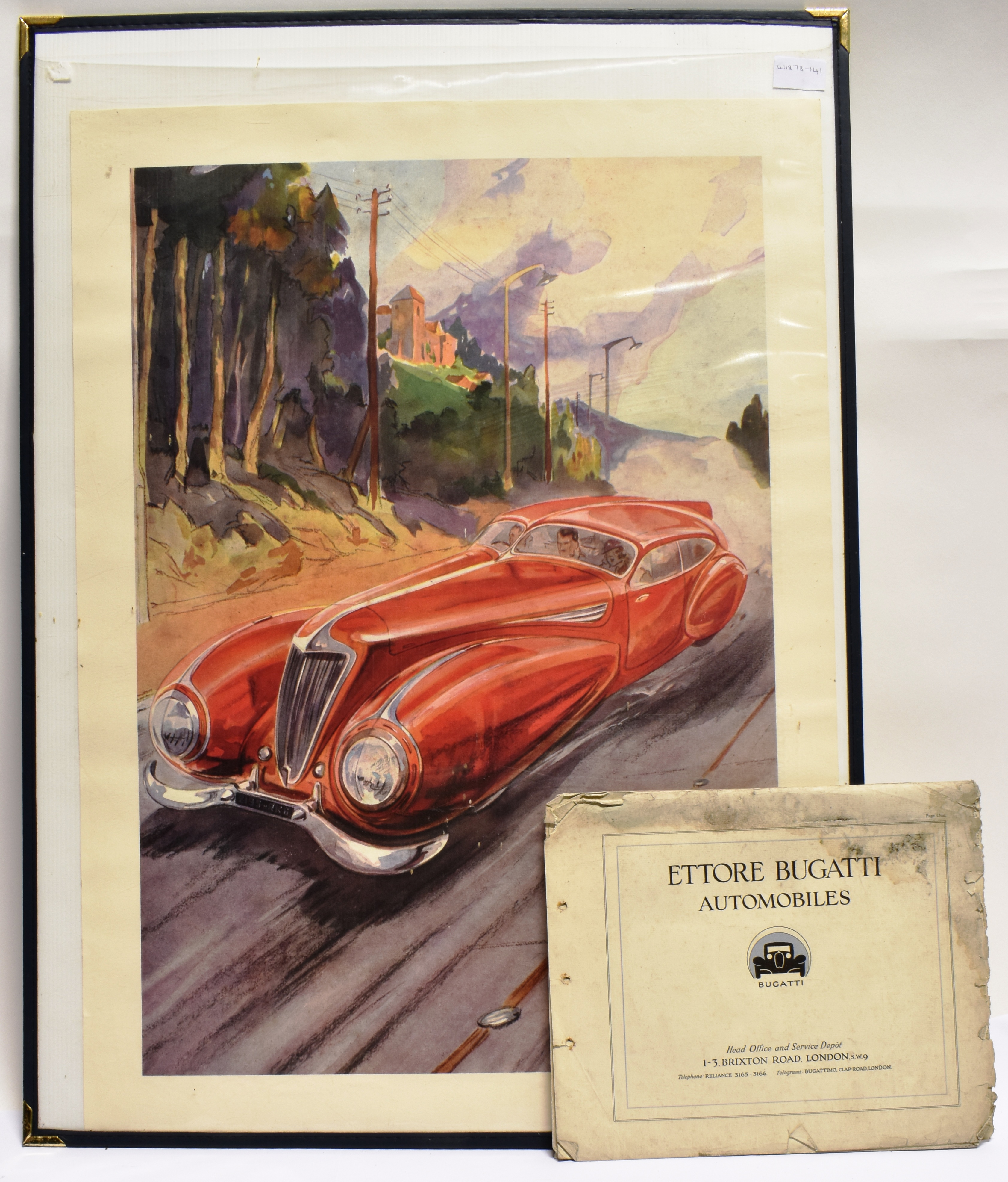 ETTORE BUGATTI AUTOMOBILES OF 1-3 BRIXTON ROAD, LONDON, S.W.9 - AN ELEVEN PAGE 1932 SHOWROOM