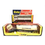 TWO MODEL LORRIES comprising a Corgi No.1169, Ford Articulated Tanker 'Guinness', cream over