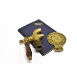DAIMLER COMPANY LIMITED - AN EARLY BRASS DAIMLER FUEL TAP CIRCA 1912 of cast brass construction with